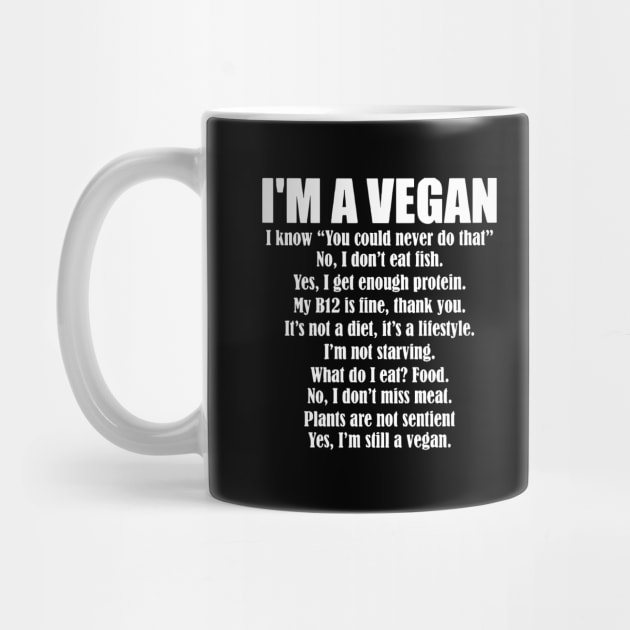 I'm a vegan by Thevegansociety